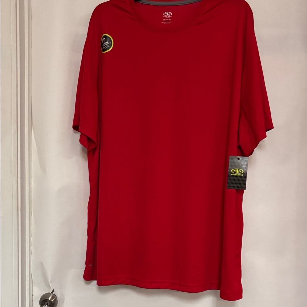 Athletic Works Red Short Sleeve Men's Tee